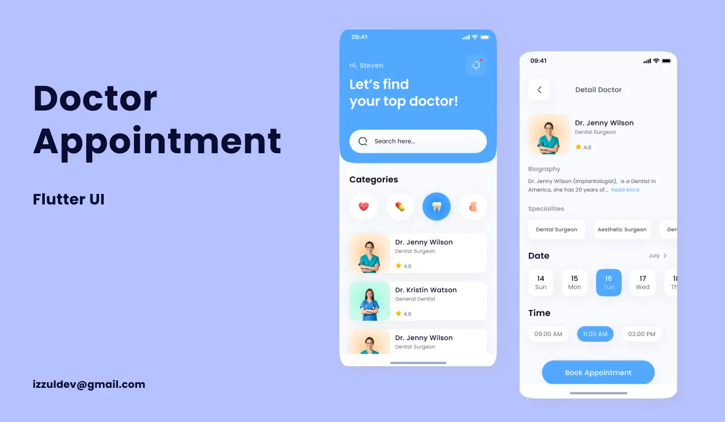 Flutter UI - Doctor Appointment